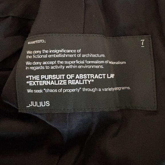 Julius by Tatsuro Horikawa Bomber Jacket Black 3/L - Picture 4 of 8